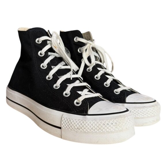 Converse Womens Chuck Taylor All Star Lift High Top Platform Sneakers Black 8.5 - Picture 1 of 11